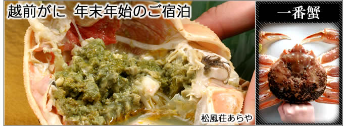 越前がに 年末年始のご宿泊